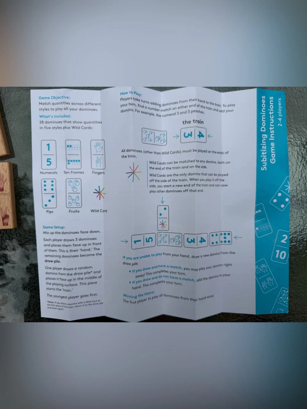 Lovevery Subitizing Dominoes | COMPLETE w/ Box & Instructions | Planner Kit